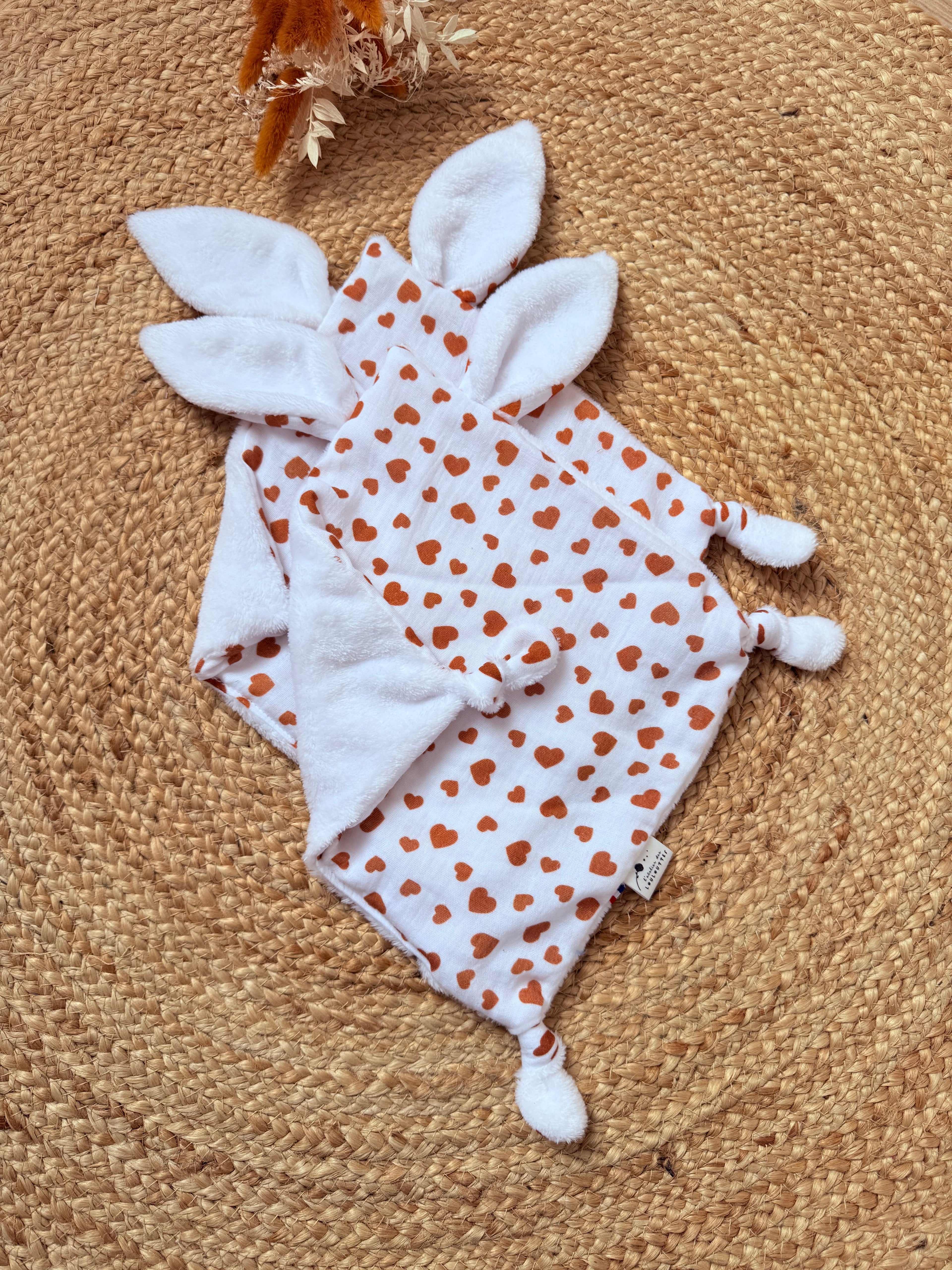 Doudou lapinou personnalisé