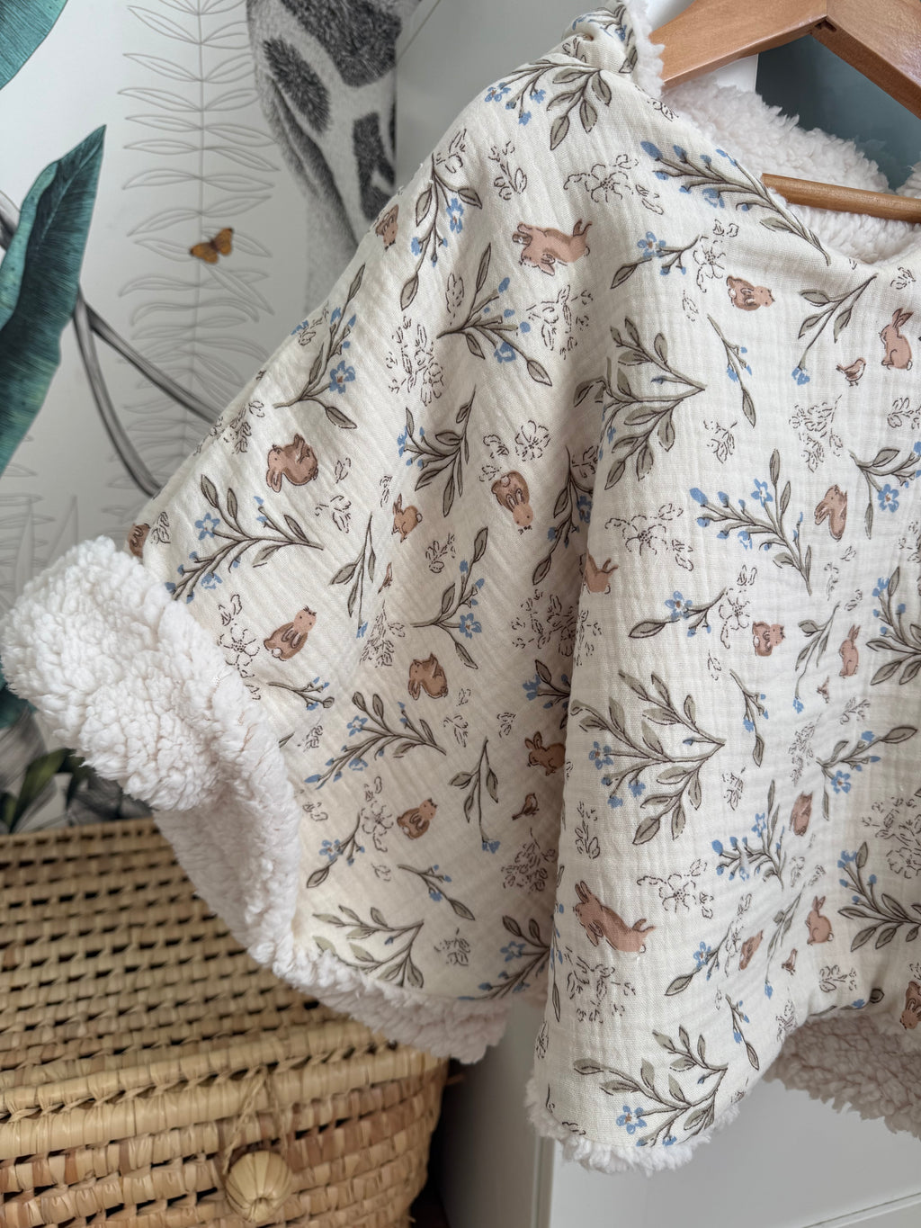 Poncho en double gaze personnalisé