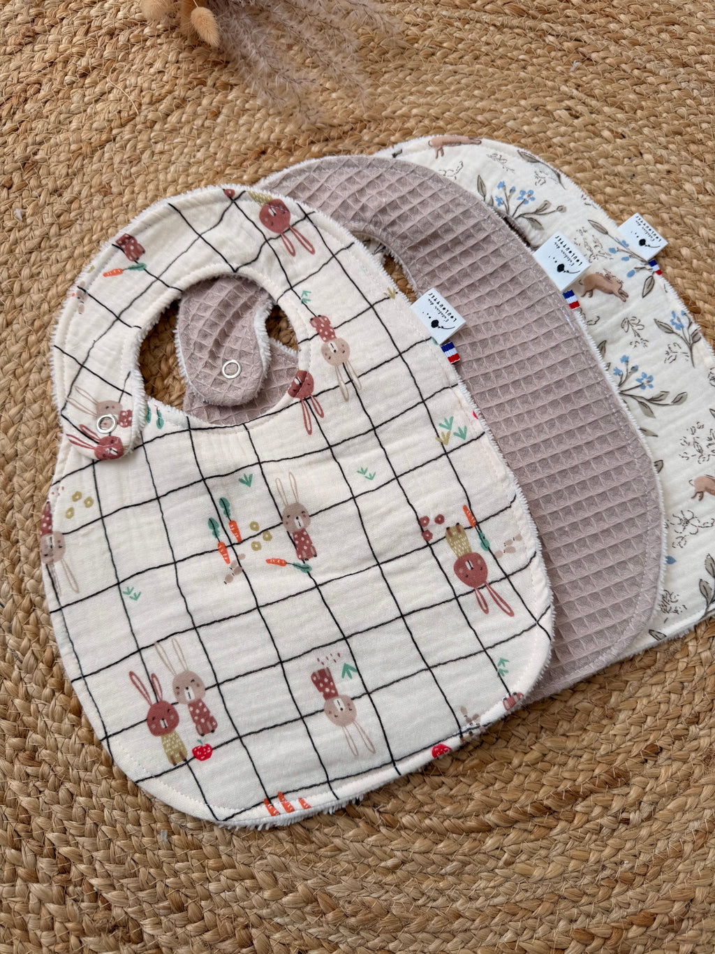 Bavoir rond bébé personnalisé