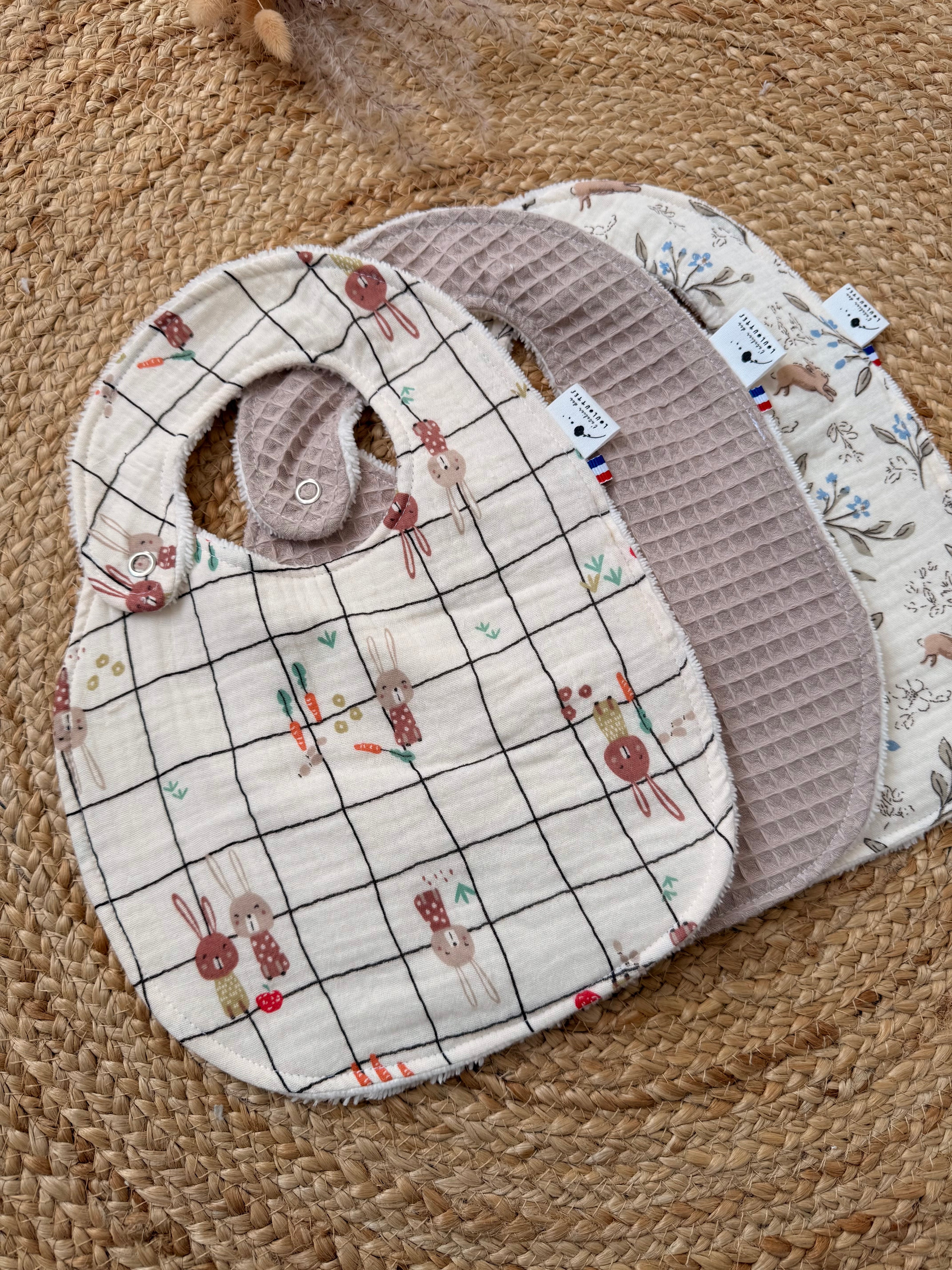 Bavoir rond bébé personnalisé
