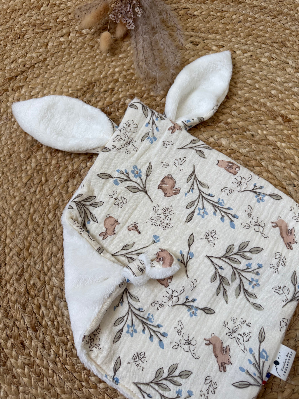 Doudou lapinou personnalisé